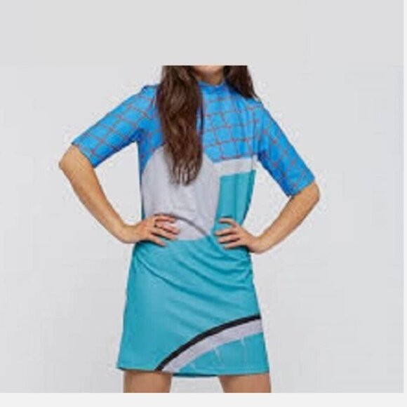 Nwot XsADIDAS Originals CM Dress Blue Red Gray Volleyball BP5135 Women's $100 - Picture 1 of 16